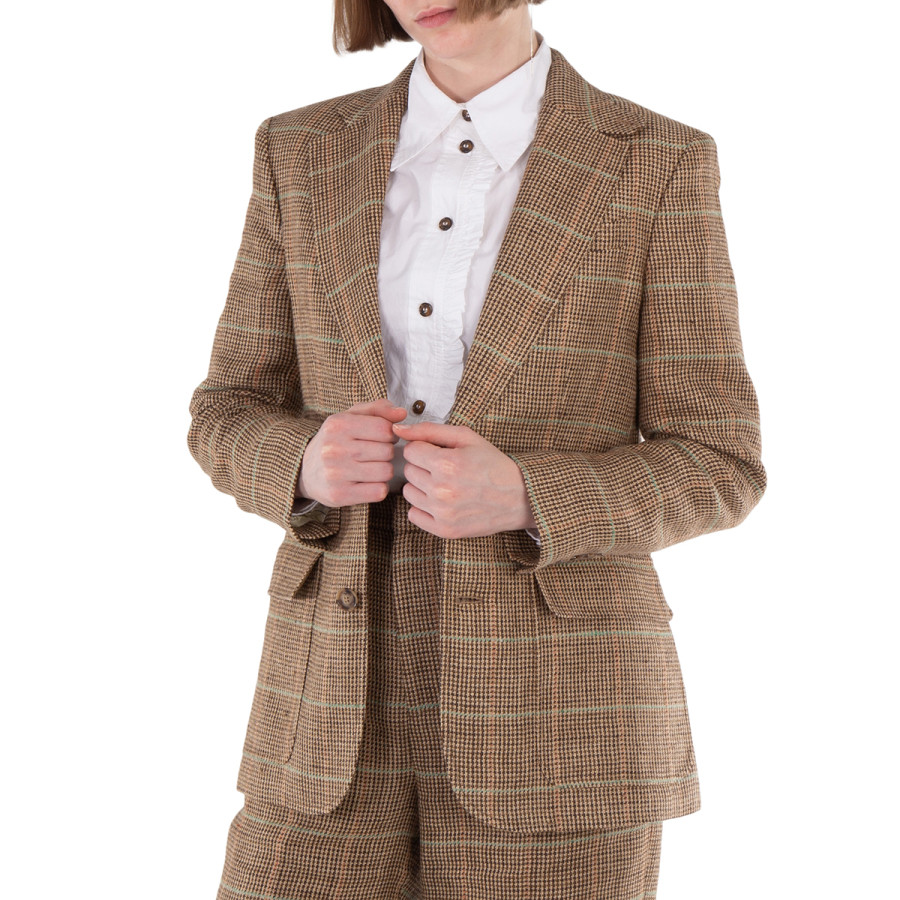 Polo Ralph Lauren Hertiage Plaid Linen-Silk Blazer, Size 4 | Jomashop.com & JomaDeals.com