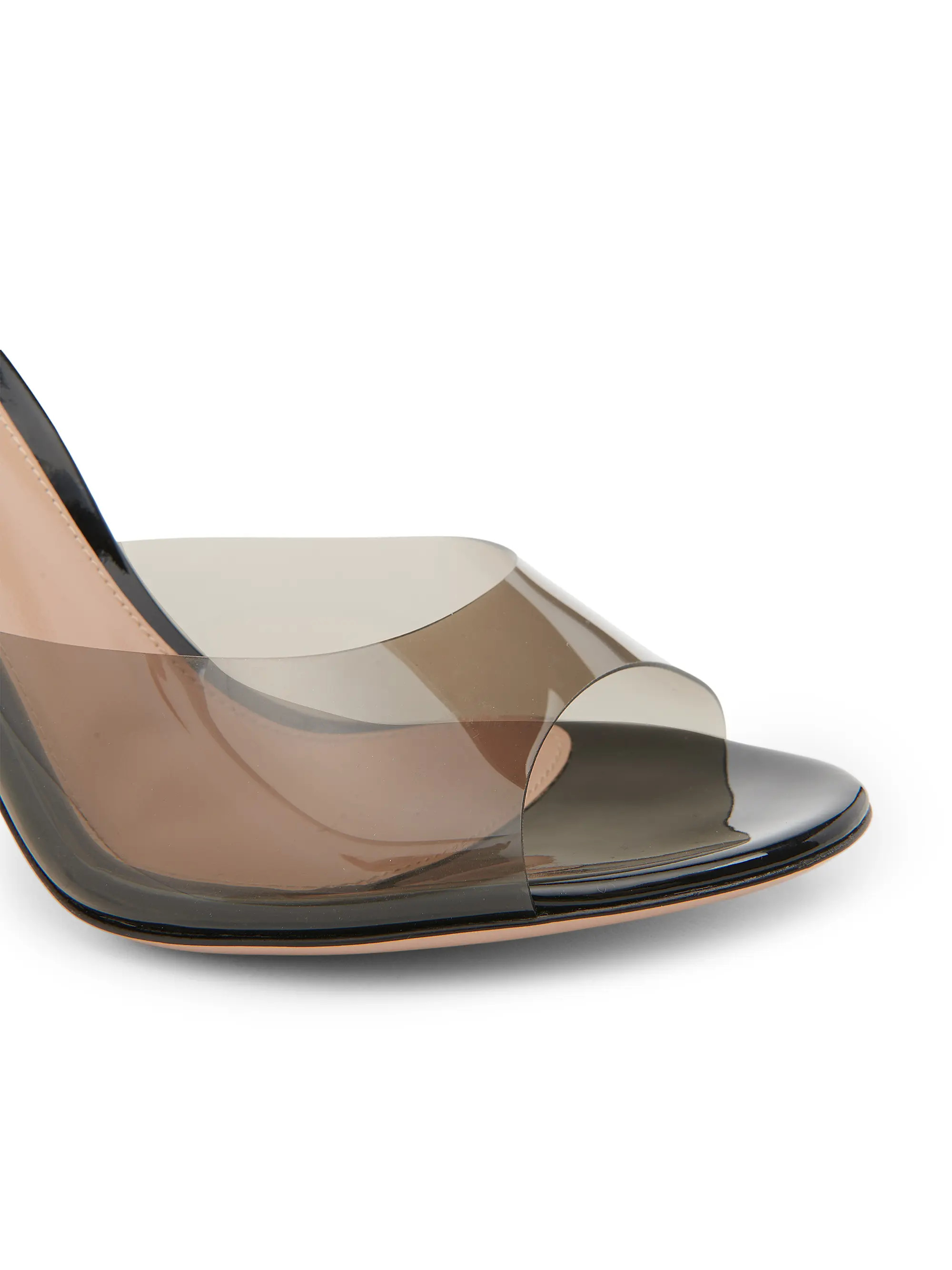 Gianvito Rossi 95MM Slip-On TPU Stiletto Sandals | Saks Fifth Avenue | Saks Fifth Avenue