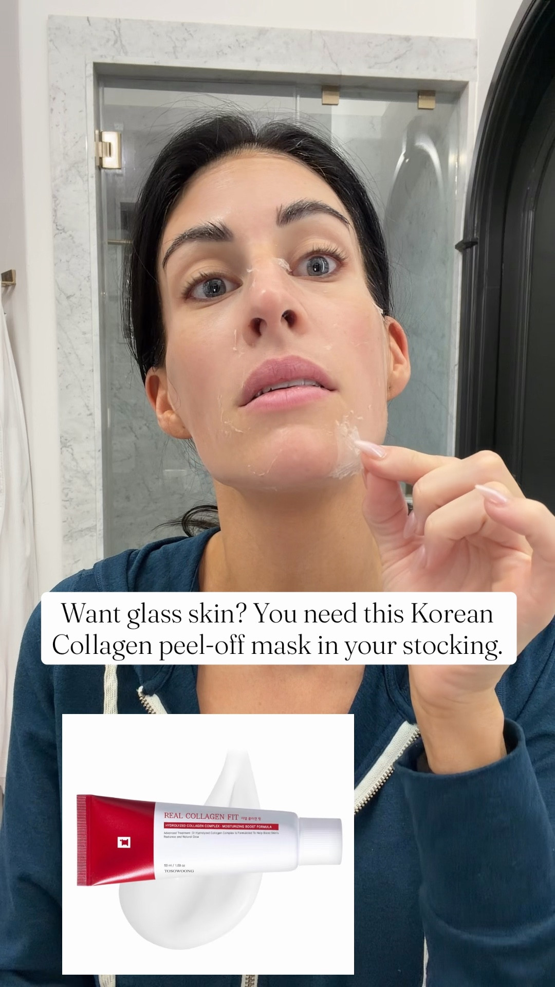 Get glass skin for Christmas with this Korean beauty mask!  #glassskin #kbeauty #peeloffmask #stockingstuffer #collagenmask #LTKbeauty