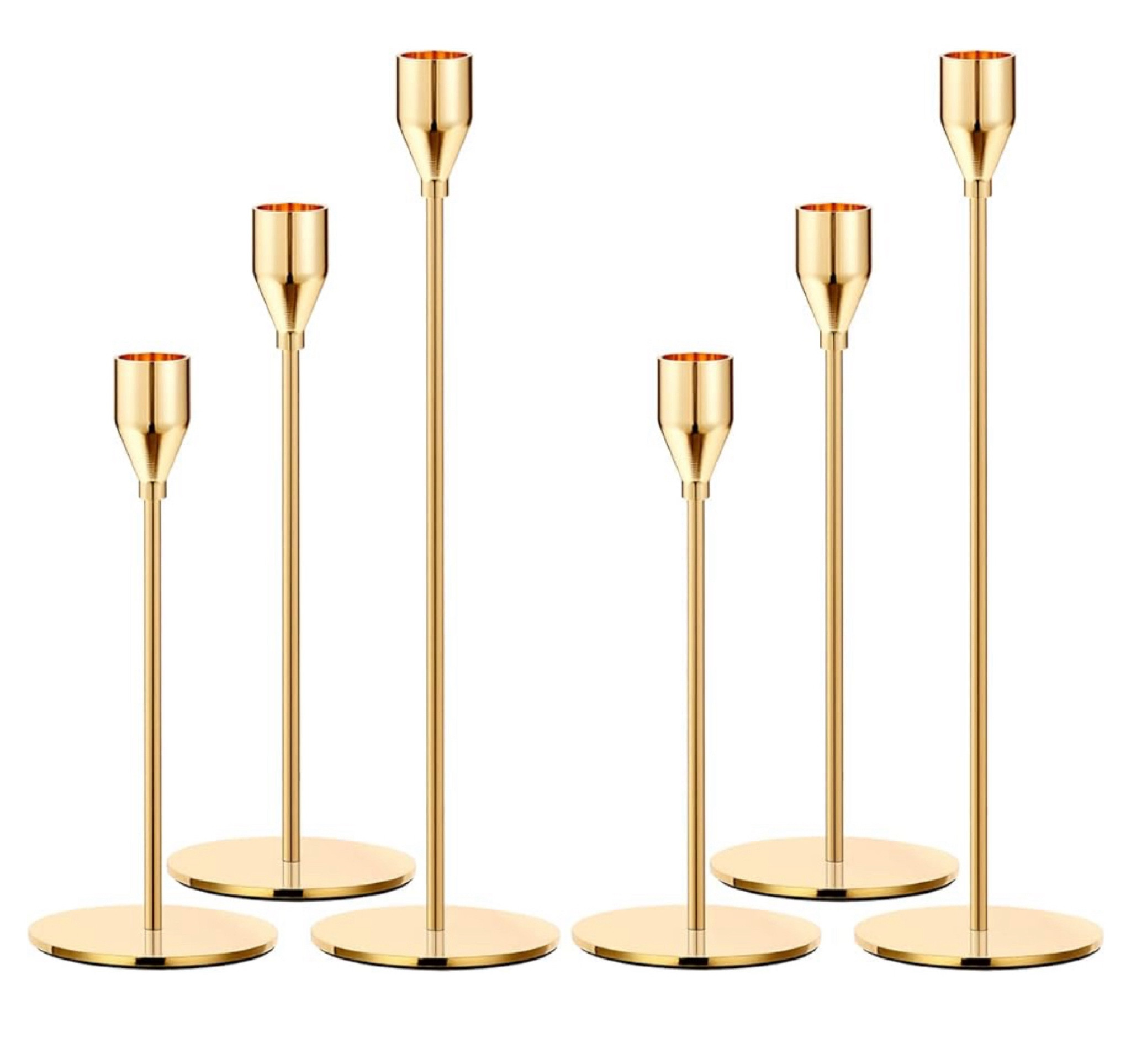 Metal Gold Taper Candle Holder for Wedding, Dinning, Party, Fits 3/4 inch Thick Candle&Led Candles (Set of 6 Pcs)

#LTKHome #LTKSeasonal #LTKHoliday