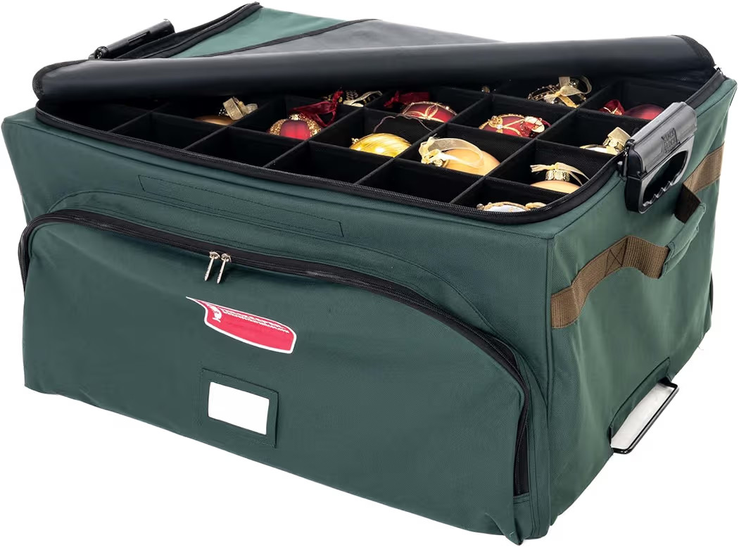 TreeKeeper (Green Christmas Ornament Storage Box with Dividers) - Deluxe Ornament Keeper - Holds ... | Amazon (US)