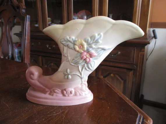 Antique Hull Art Pottery Wild Flower Cornucopia Vase | Etsy | Etsy (US)