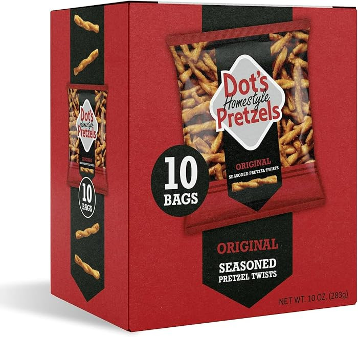 Dot's Pretzels Original Seasoned Pretzel Twists Snack Bags, 1 oz, 10 ct | Amazon (US)