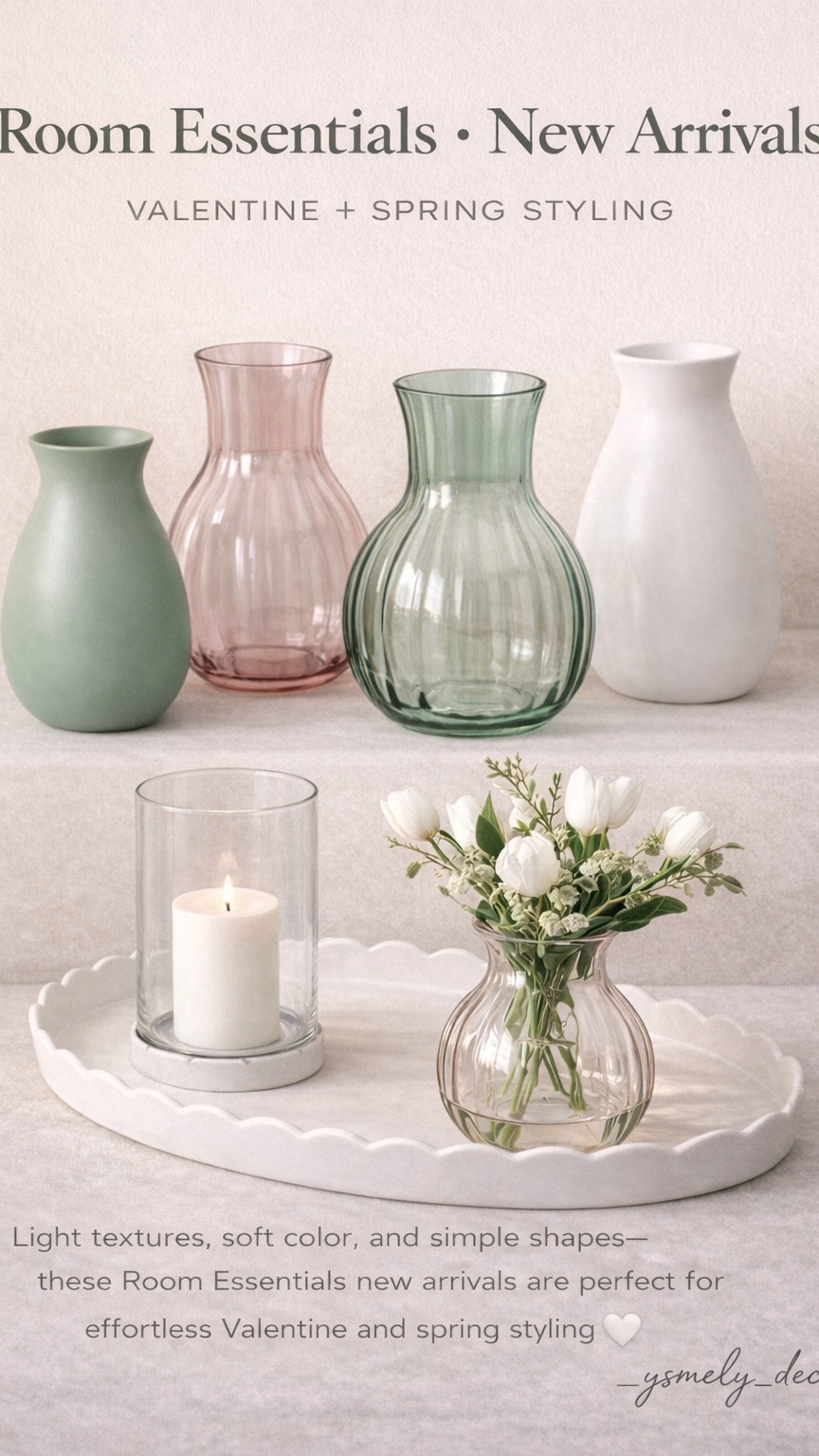 Soft neutrals for Valentine’s and spring 🤍 These Room Essentials new arrivals make seasonal styling feel effortless
— all under $12


#RoomEssentials
#TargetFinds
#TargetHome
#Under20Finds
#AffordableDecor
#NeutralHome
#NeutralDecor
#SpringDecor
#ValentinesDecor
#ValentineStyling
#SpringStyling
#HomeDecorInspo
#MinimalHome
#SimpleDecor
#CozyNeutrals

#LTKHome #LTKSeasonal #LTKSaleAlert