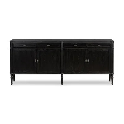 Susie 78.75" Wide 4 Drawer Oak Solid Wood Sideboard | Wayfair Professional