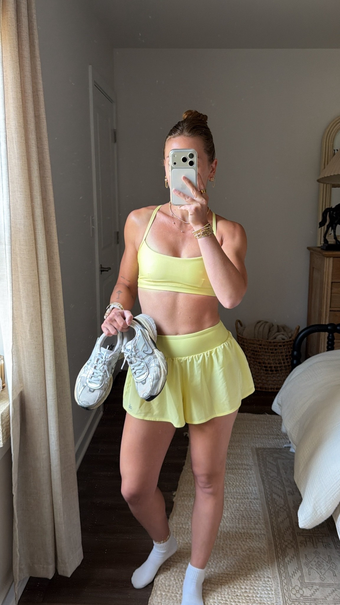 7/27/26 Morning Walk Outfit ☀️

My go-to outfit for a morning walk. 💛 Linking my Alo workout set (wearing an XS in both pieces), Garmin watch, favorite Nike sneakers, Amazon socks, and my everyday Amazon earring stack.

Everything is linked here ✨

#LTKootd #LTKfitnessgoals #LTKActive