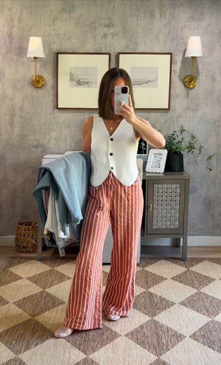 Casual summer outfit
Top in a small true to size 
Pants on a small true to size 
Shoes size down 1/2 a size 

#amazonfashion 

#LTKSeasonal #LTKFindsUnder50 #LTKStyleTip