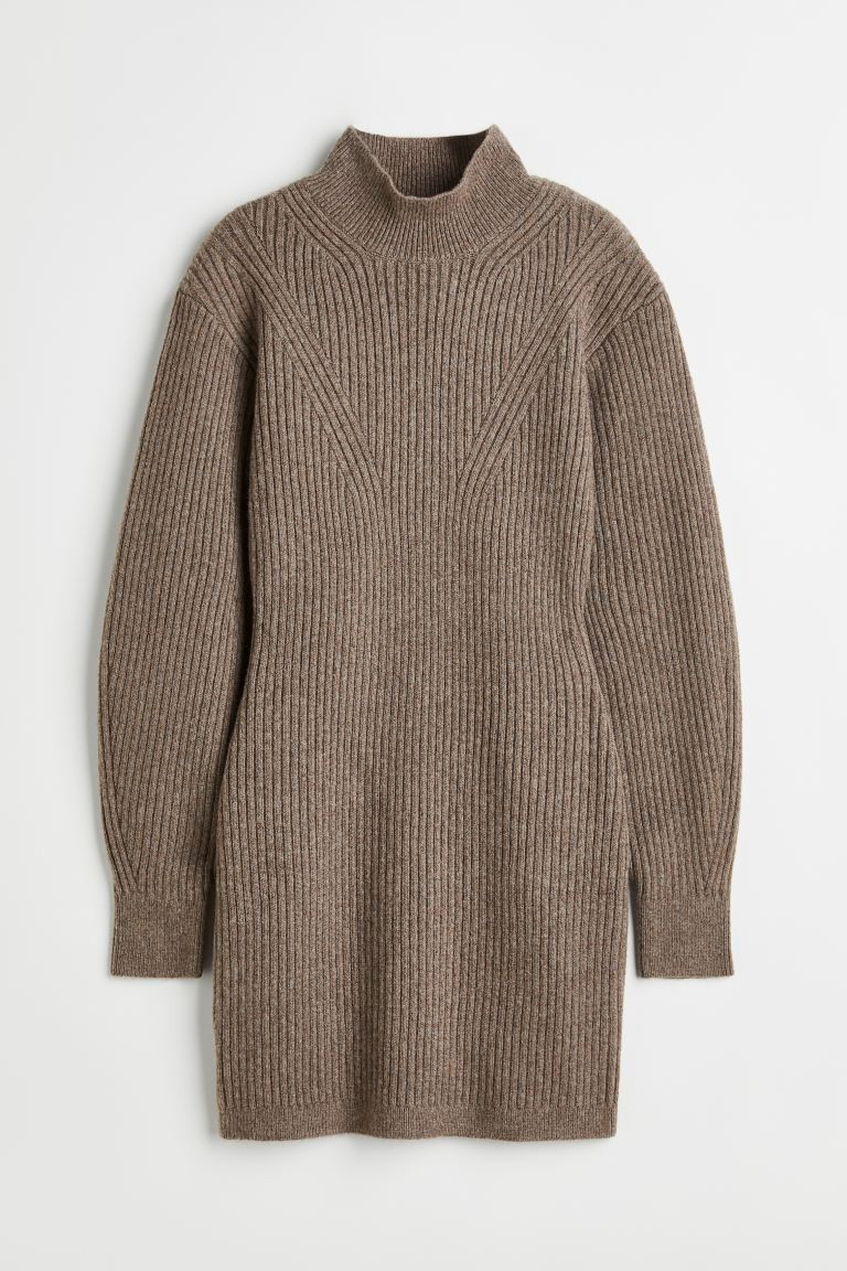 Jurk met turtleneck | H&M (DE, AT, CH, NL, FI)