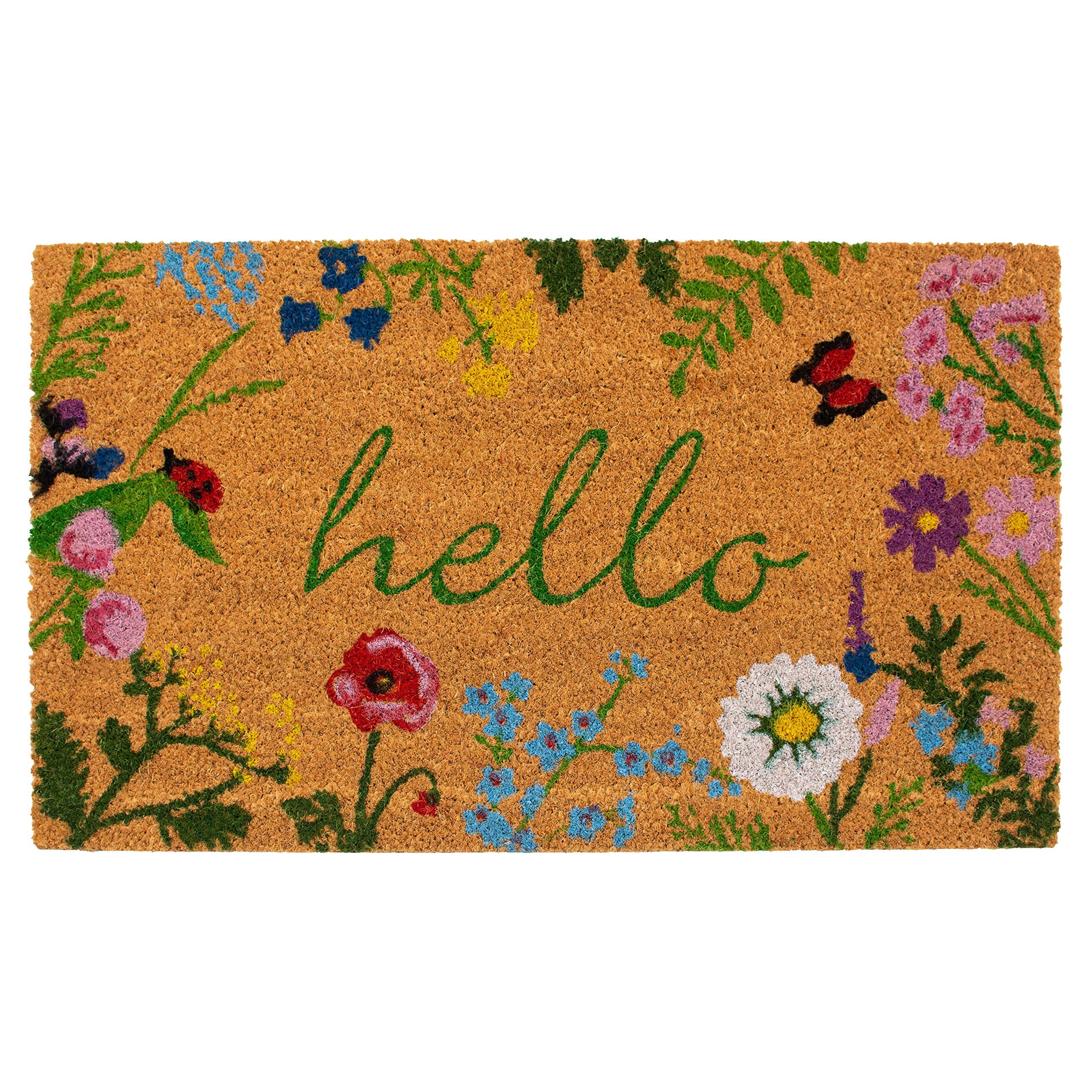 Calloway Mills AZ105991729 Floral Hello Doormat, 17" x 29", Multicolor | Amazon (US)