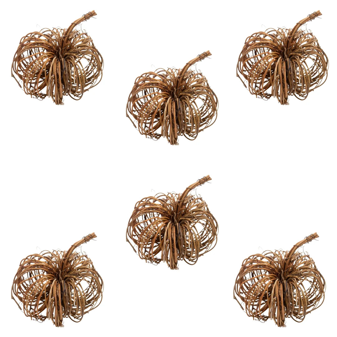 6pc Twig Grapevine Pumpkins - for Fall Decor - Factory Direct Craft | Walmart (US)