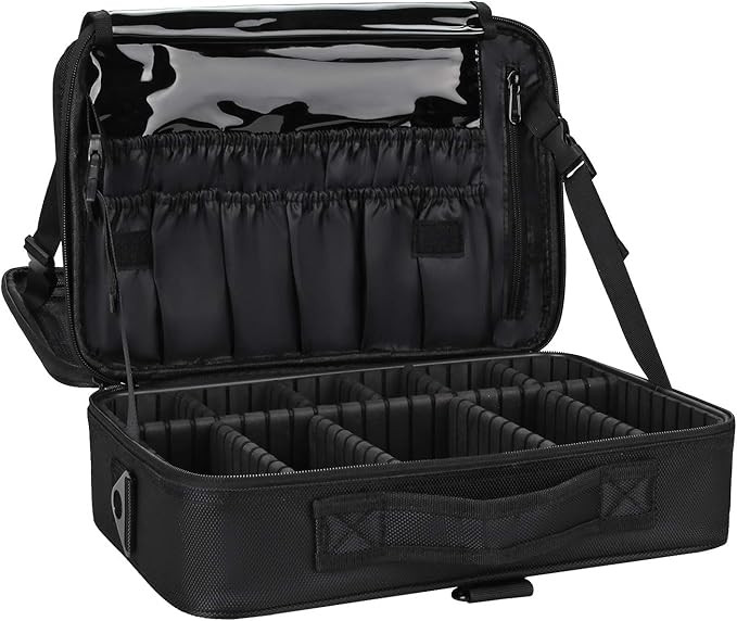 Relavel Makeup Bag Travel Makeup Train Case 13.8 inches Large Cosmetic Case Professional Portable... | Amazon (US)