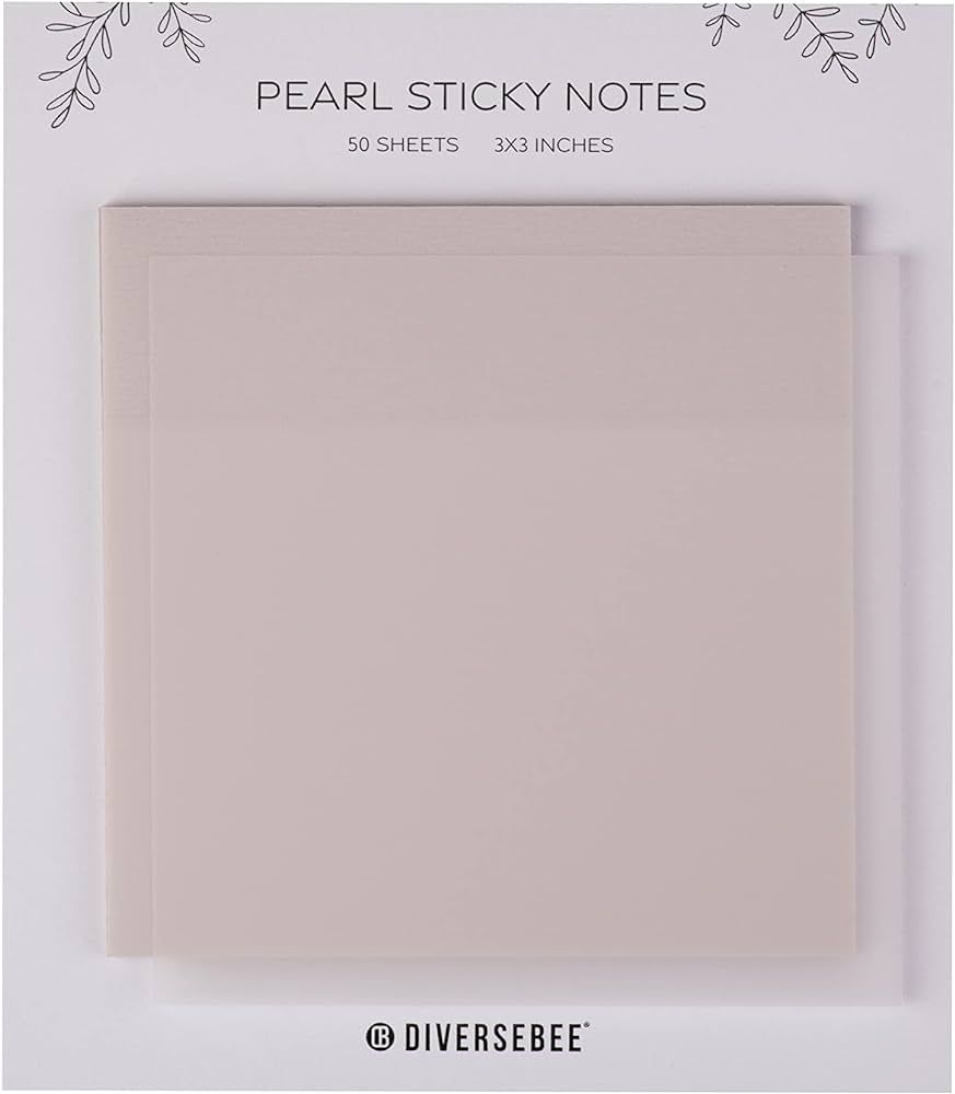 DiverseBee 50 Sheets Pastel Transparent Sticky Notes, 3x3” Clear Sticky Tabs, Translucent Page ... | Amazon (US)