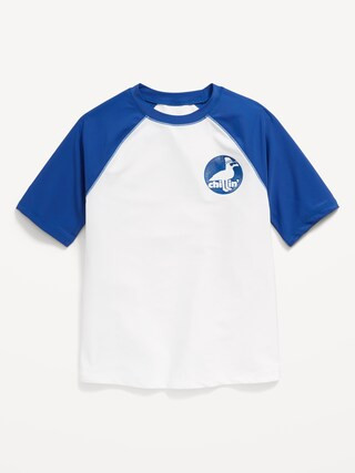 Short Raglan-Sleeve Rashguard Swim Top for Boys | Old Navy (US)