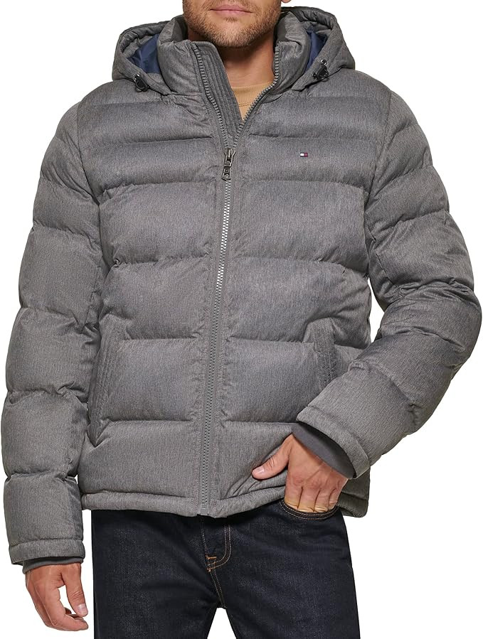 Tommy Hilfiger Men's Hooded Puffer Jacket | Amazon (US)