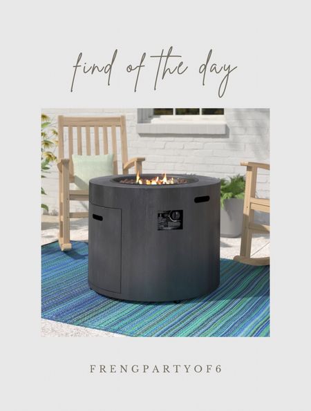 Gas fire pit in stock! Most fire pits are out of stock already this season, so this is a good deal. Get that concrete look and it holds the propane tank inside the fire pit.  

#LTKHome #LTKSeasonal