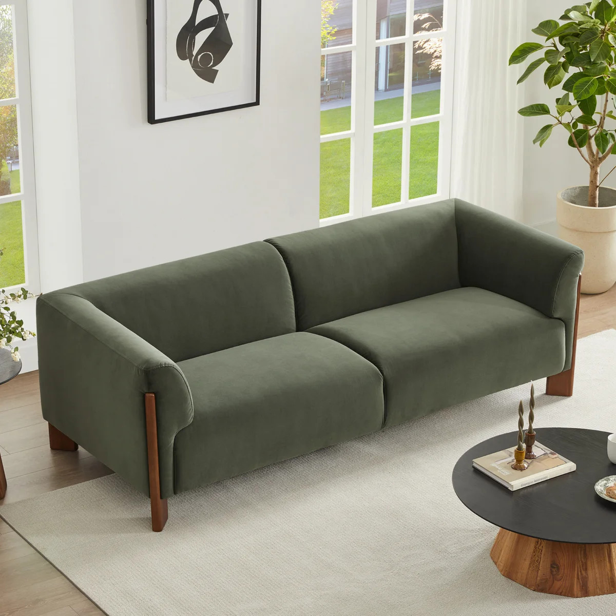 Wanetta 88'' Upholstered Sofa With Solid Wood Leg | Wayfair North America