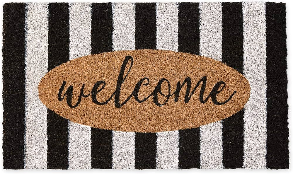 DII Natural Coir Doormat Outdoor Welcome Mat, 17x29, Cabana Stripes | Amazon (US)