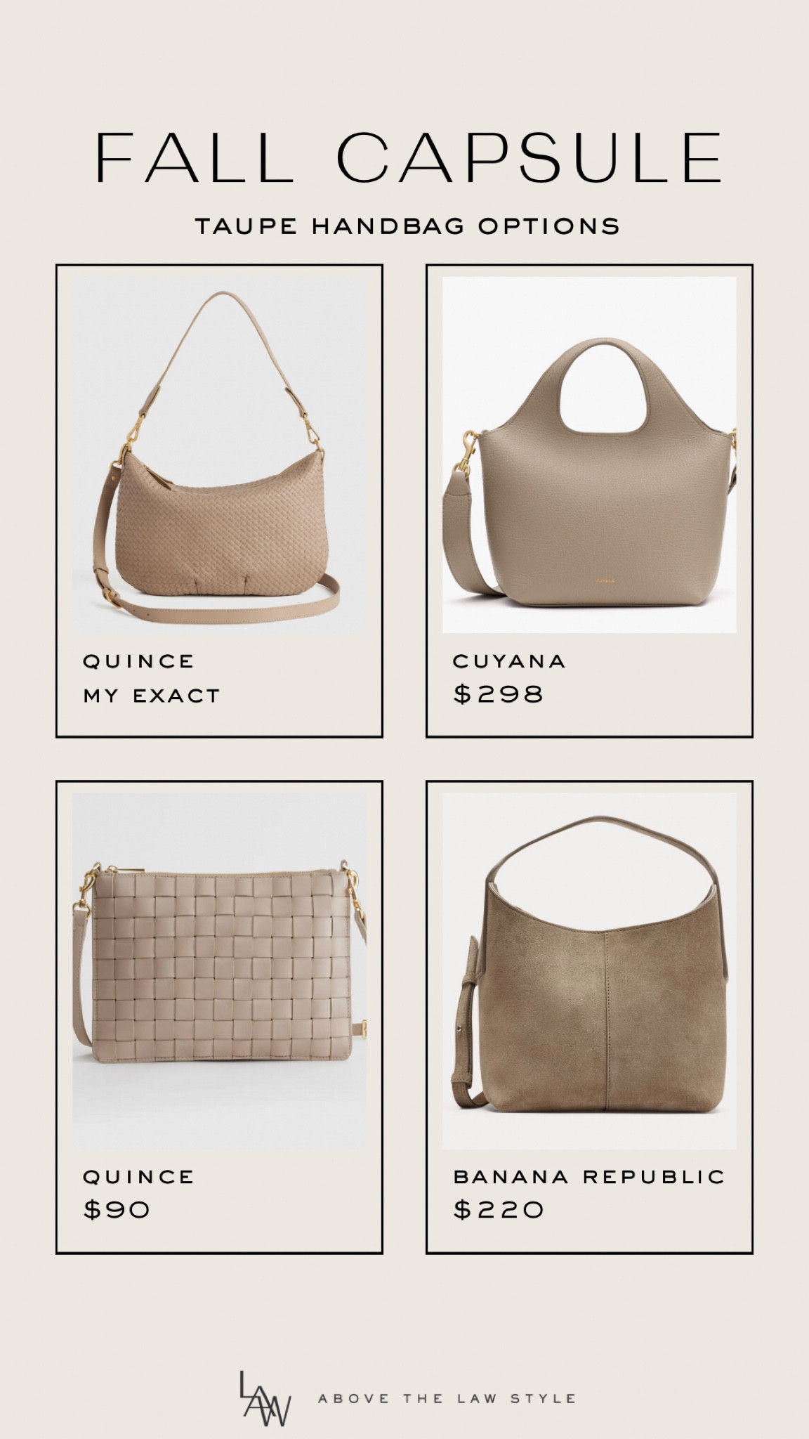 Fall Capsule: Taupe Handbag

#LTKItBag #LTKFindsUnder100 #LTKStyleTip