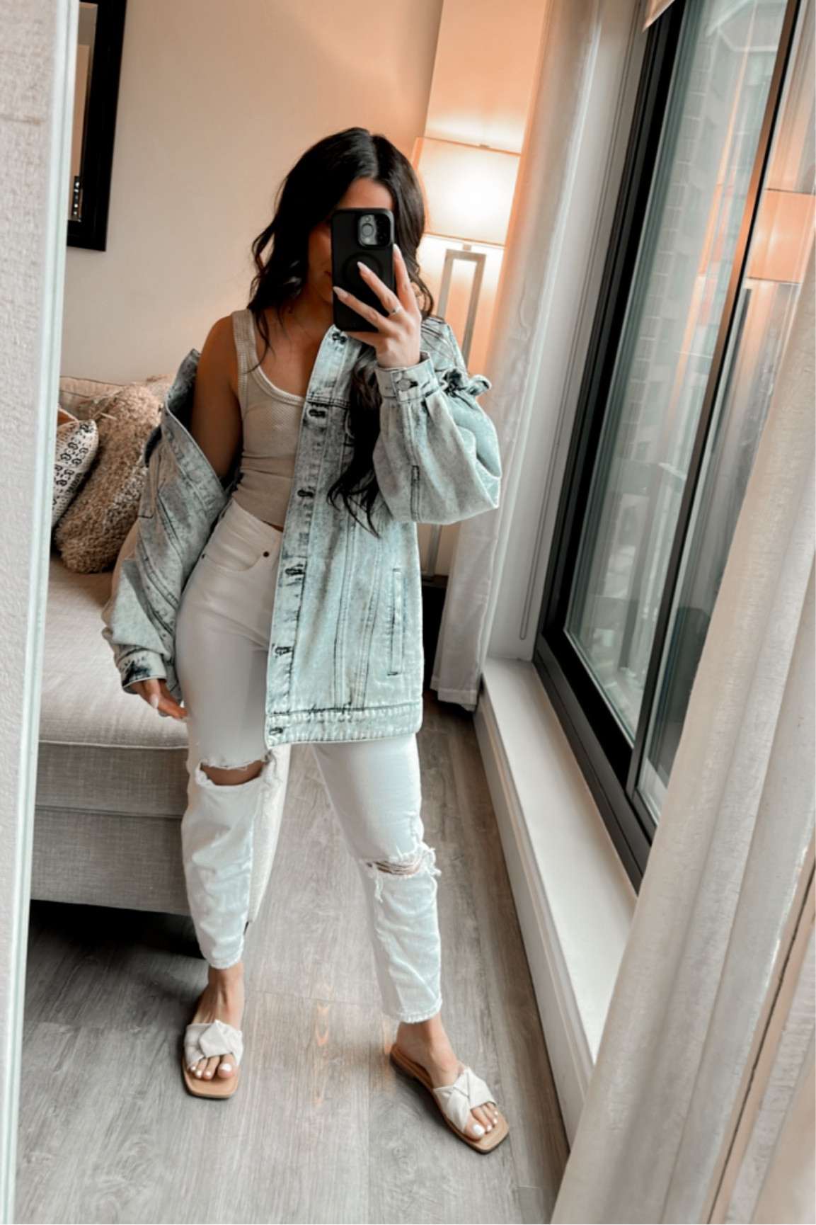 Top: one size 
Jeans: curve love 26R
Jacket: medium 
Shoes: true to size 

#LTKshoecrush #LTKstyletip #LTKsalealert