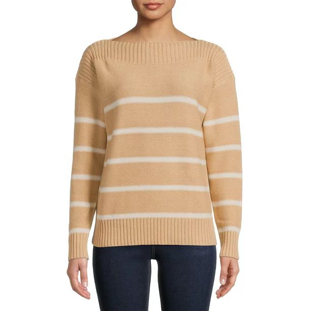 Time and Tru Women's Boat Neck Sweater | Walmart (US)