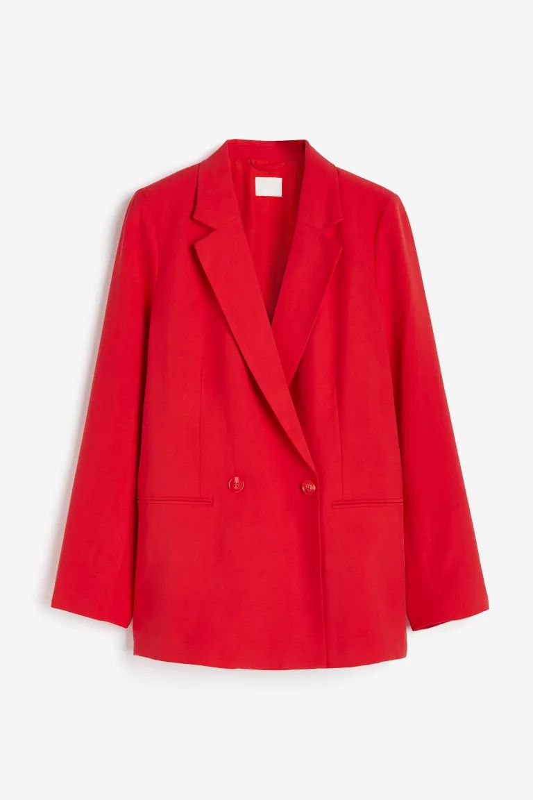 Double-breasted Blazer - Bright red - Ladies | H&M US | H&M (US + CA)