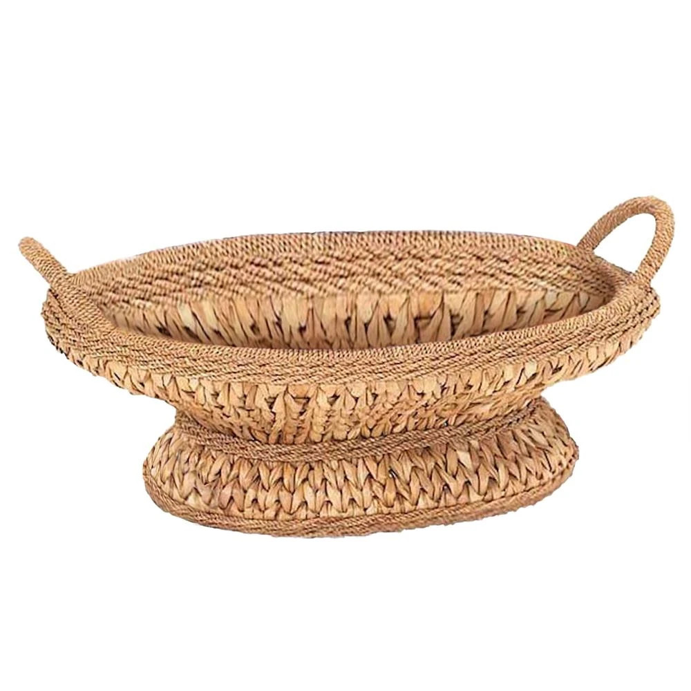 Tara Coastal Beach Natural Handwoven Rattan Decorative Bowl | Kathy Kuo Home