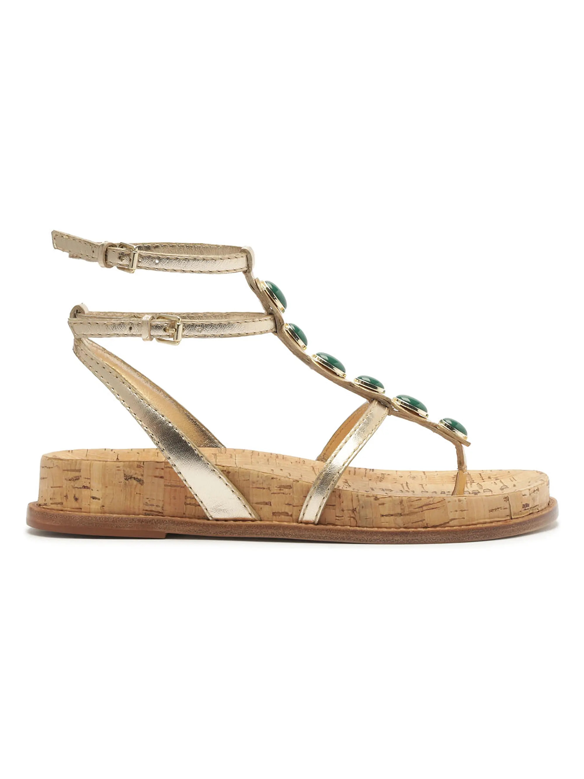 Jade Metallic Leather Sandals | Saks Fifth Avenue