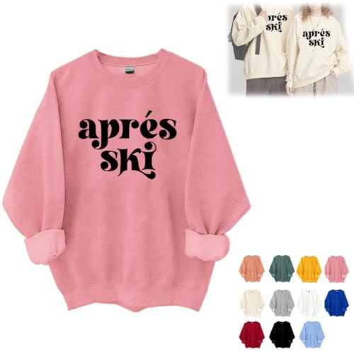 Après Ski Sweatshirt, Apres Ski Girls Weekend Sweatshirt, Apres Ski Shirt, Adult Sweatshirt Pink | Amazon (US)