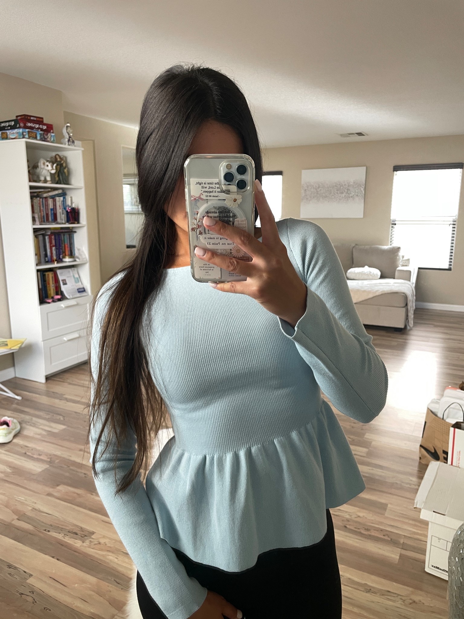 Long sleeve peplum top💙 
size: XS 


spring top, spring style, spring style inspo, simple style, simple outfit, effortless chic, effortless chic style

#LTKPetite #LTKSeasonal #LTKootd