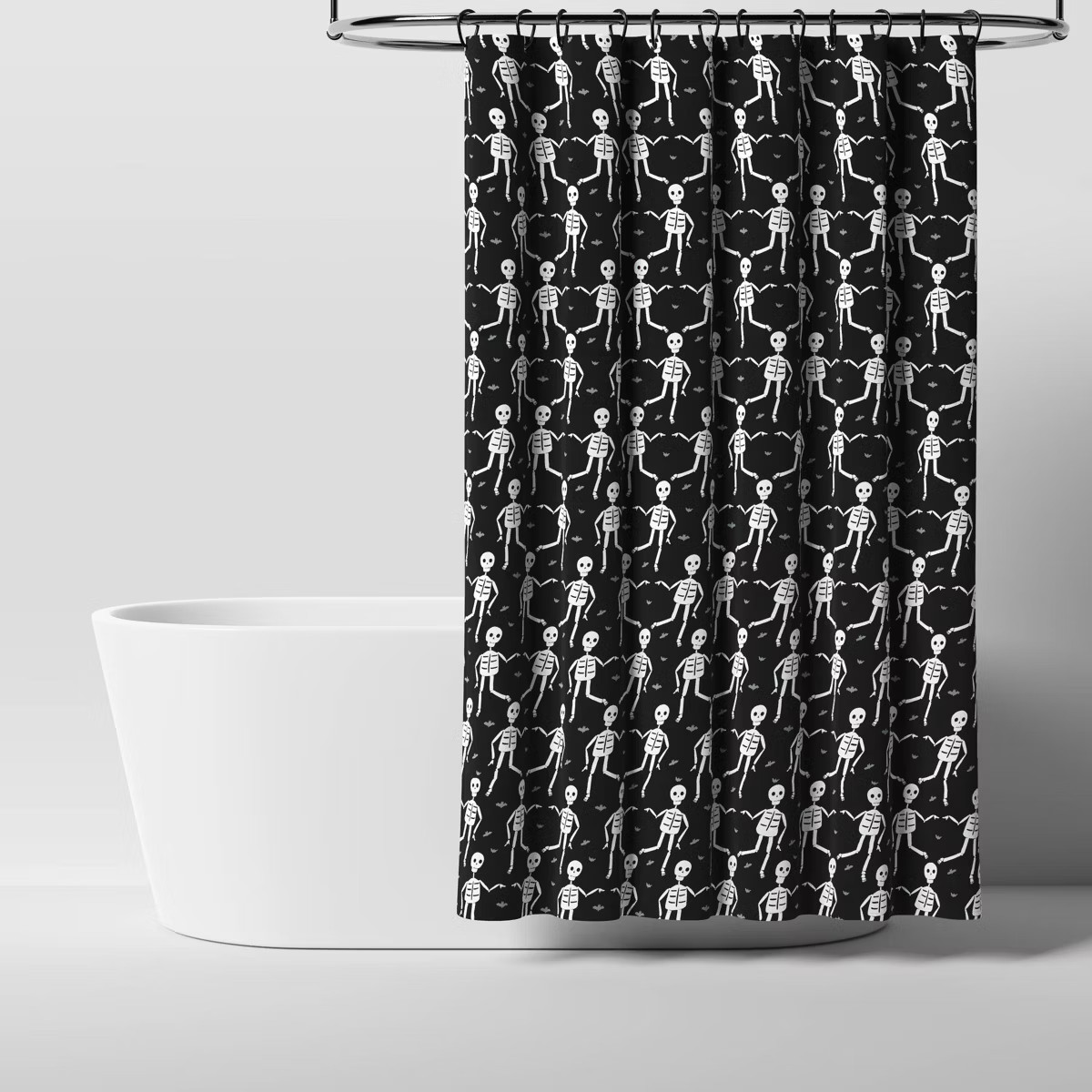Halloween Glow in The Dark Shower Curtain Black - Hyde & EEK! Boutique™ | Target