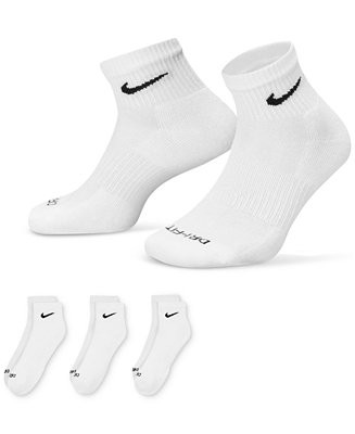 Dri-FIT Cushion Quarter Socks 3-Pack | Macy's