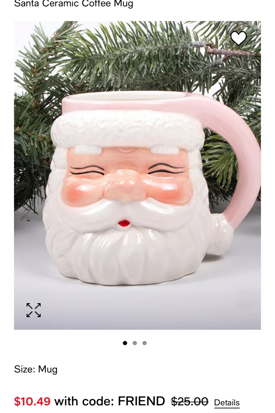 Pink Santa hat mug 


#LTKHoliday #LTKHome #LTKGiftGuide