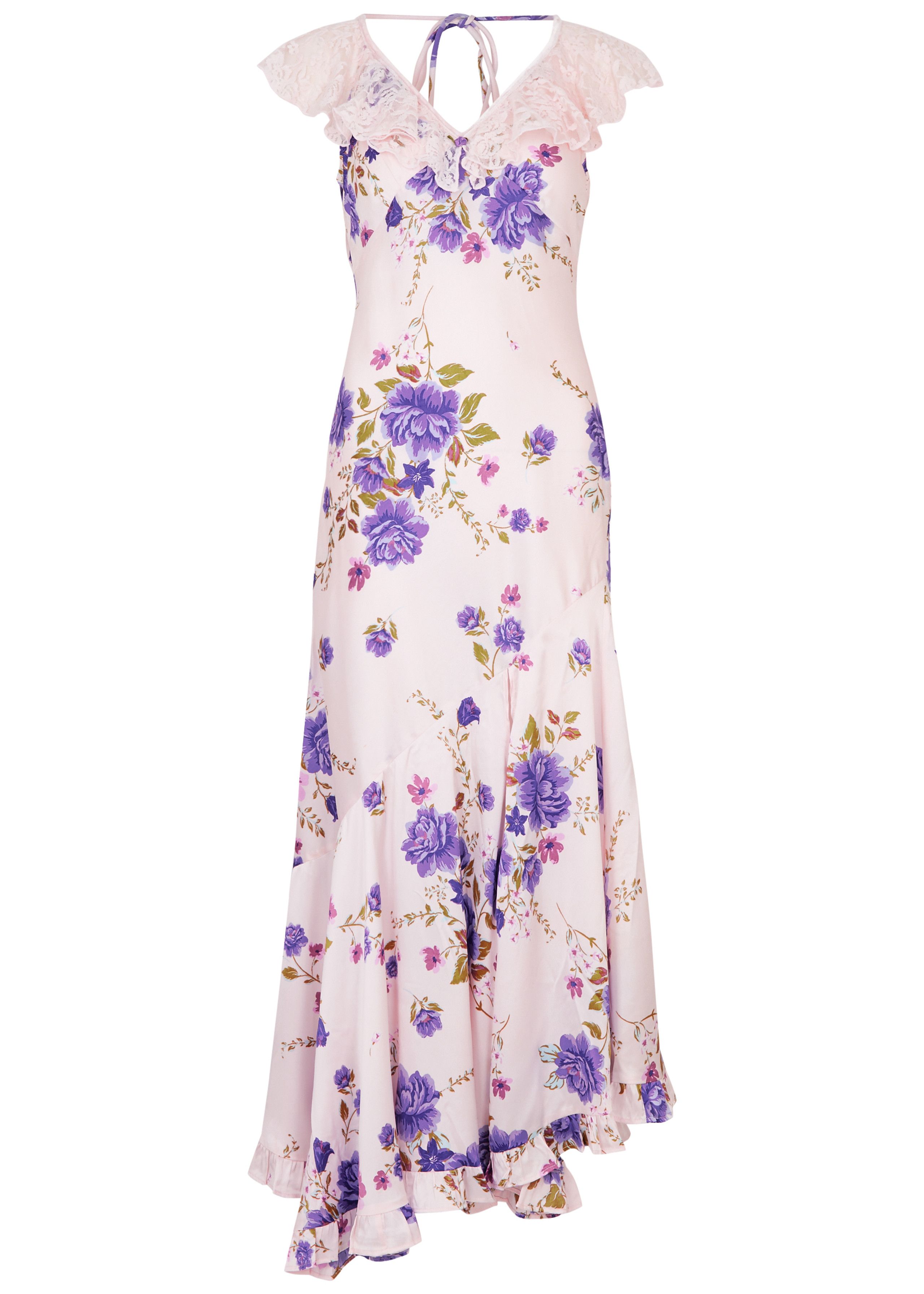 Warm Hearts floral-print satin dress | Harvey Nichols