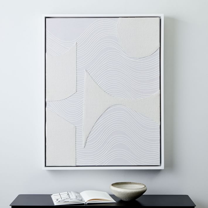 Pieced Fabric Framed Dimensional Wall Art | West Elm (US)