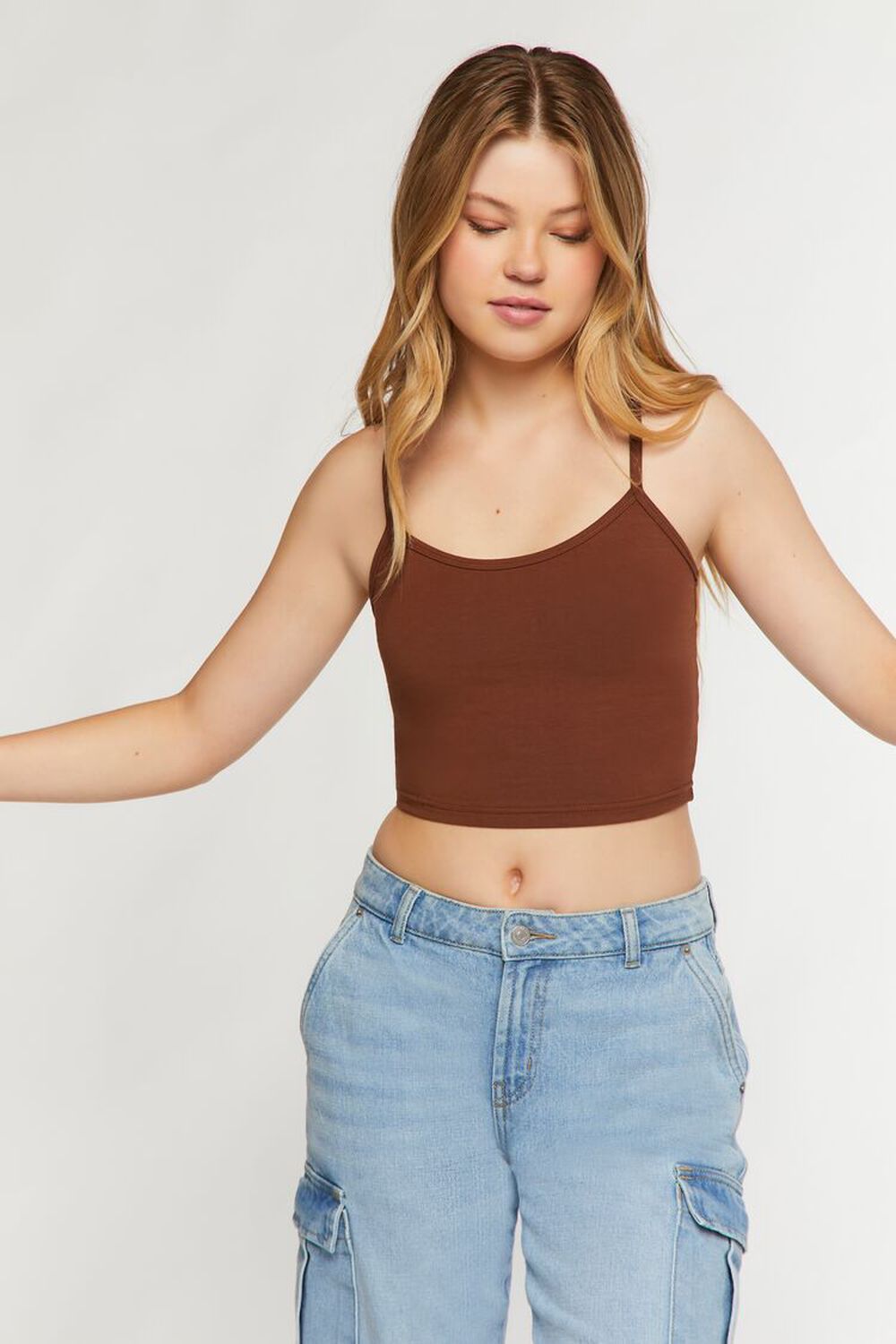 Cropped Scoop-Neck Cami | Forever 21 (US)