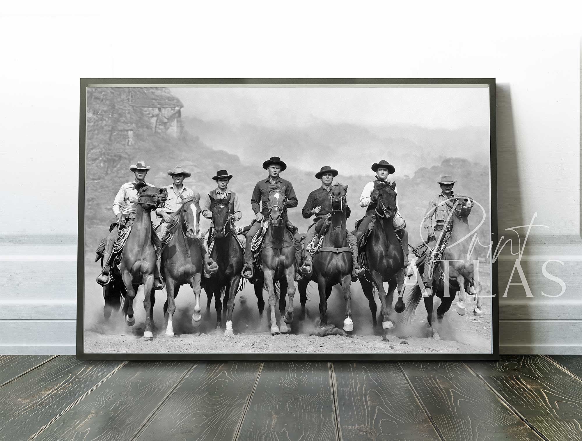 The Magnificent Seven 1960 Print | Yul Brynner, Steve McQueen, Charles Bronson | The Magnificent ... | Etsy (US)