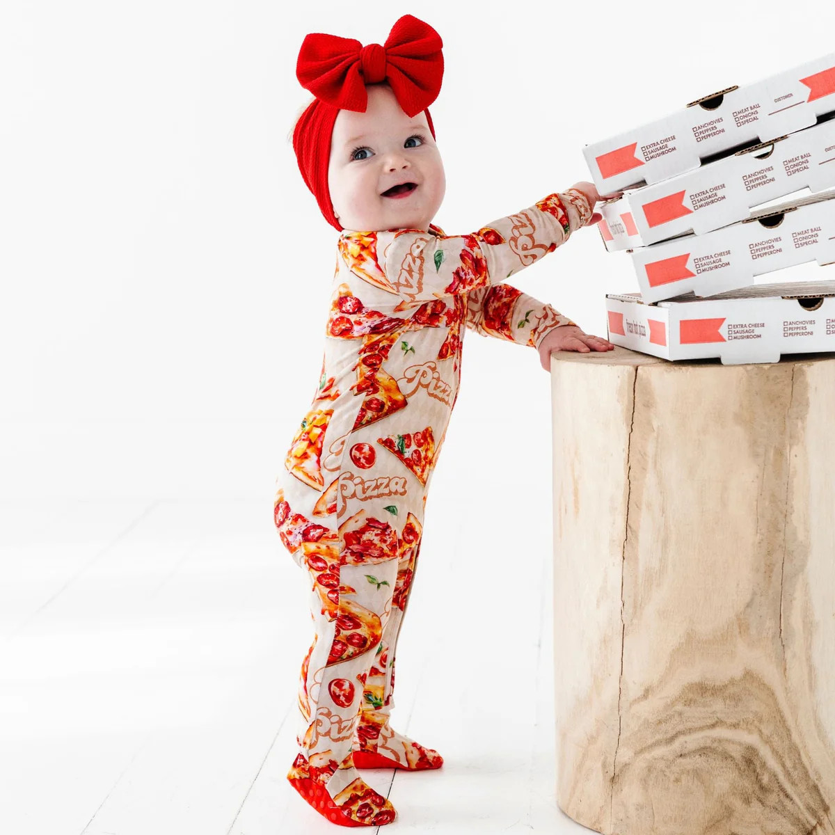 Little Pizza Heaven Footie | Bums & Roses