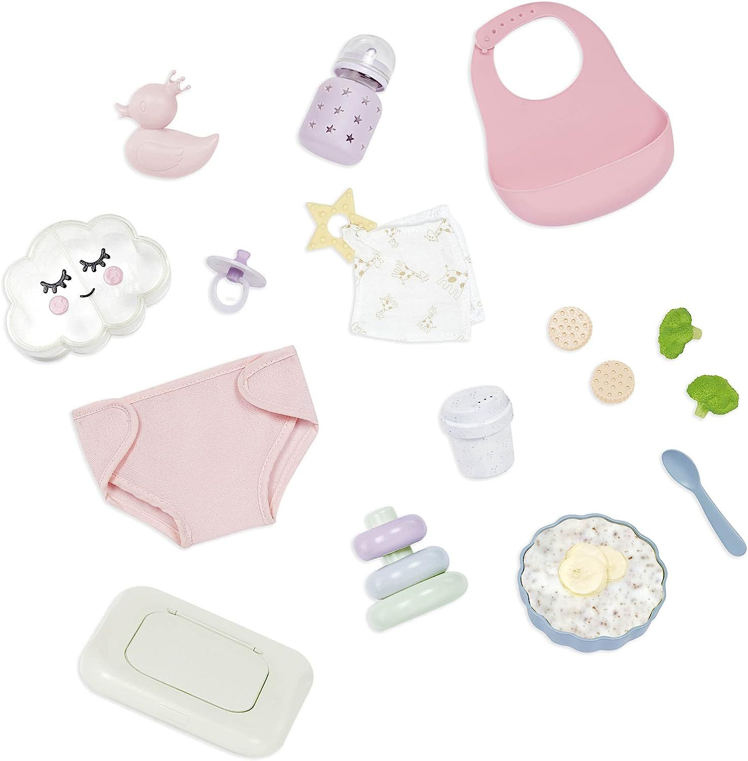 BABI by Battat – 20 Pieces Care & Feeding Set – 14-inch Baby Doll Accessories – Changing Di... | Amazon (US)