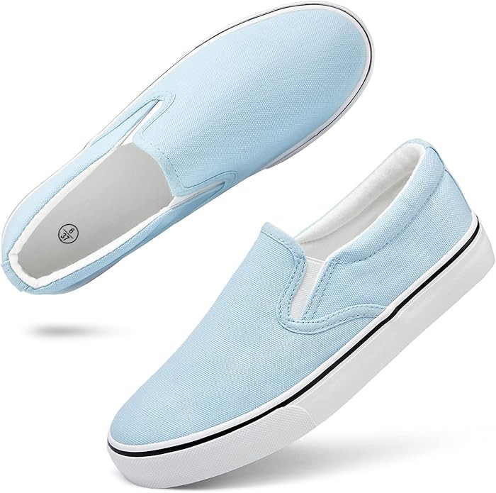 Women's Slip on Sneakers Womens Canvas Slip on Shoes Fashion Canvas Sneakers for Women Non Slip L... | Amazon (US)