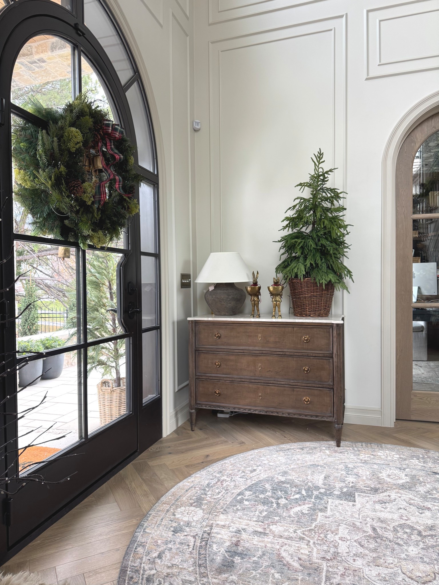 My entryway is dressed for the holidays!  I still need a mirror on this table but I’m obsessed with gorgeous chest.
 
Almost everything you see here is on sale today! 

#LTKCyberWeek #LTKHoliday #LTKHome