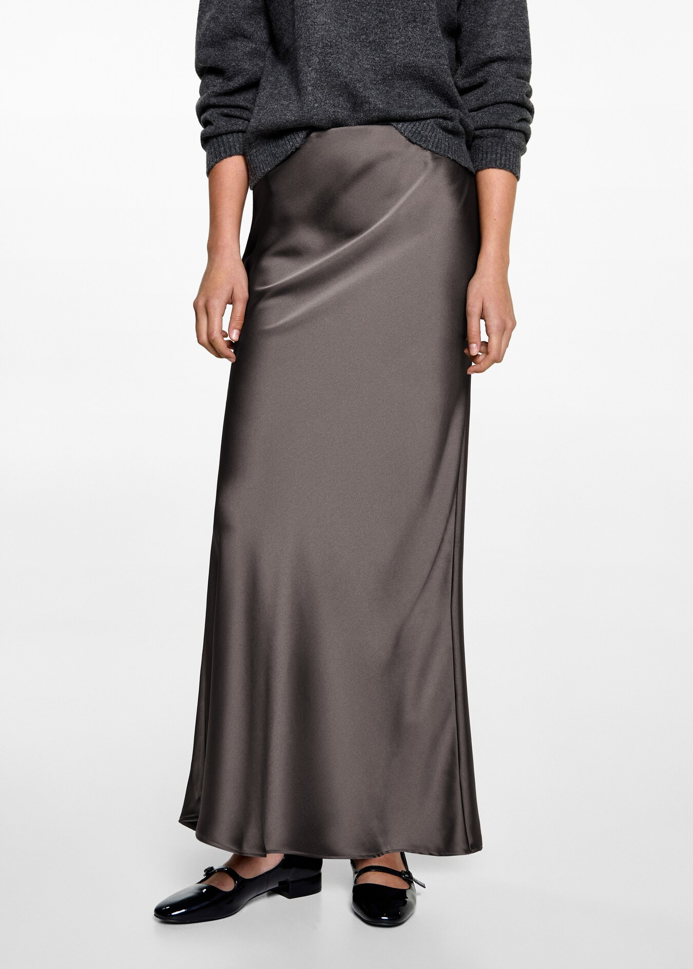 Satin long skirt | MANGO (UK)