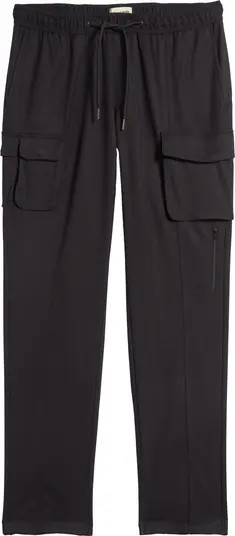 Open Edit Tech Cargo Pants in Black at Nordstrom, Size Medium | Nordstrom