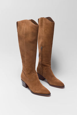 Virona Tan Suede Boots by Dolce Vita | Avara