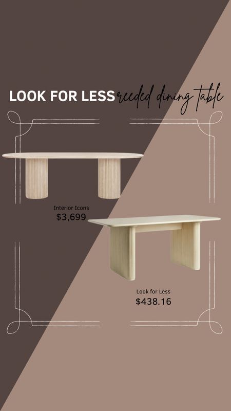 Reeded dining table, light wood dining table, breakfast table, kitchen table, oval table, 

Style tip: the look for less would make a beautiful desk in a home office

#LTKStyleTip #LTKHome #LTKSaleAlert