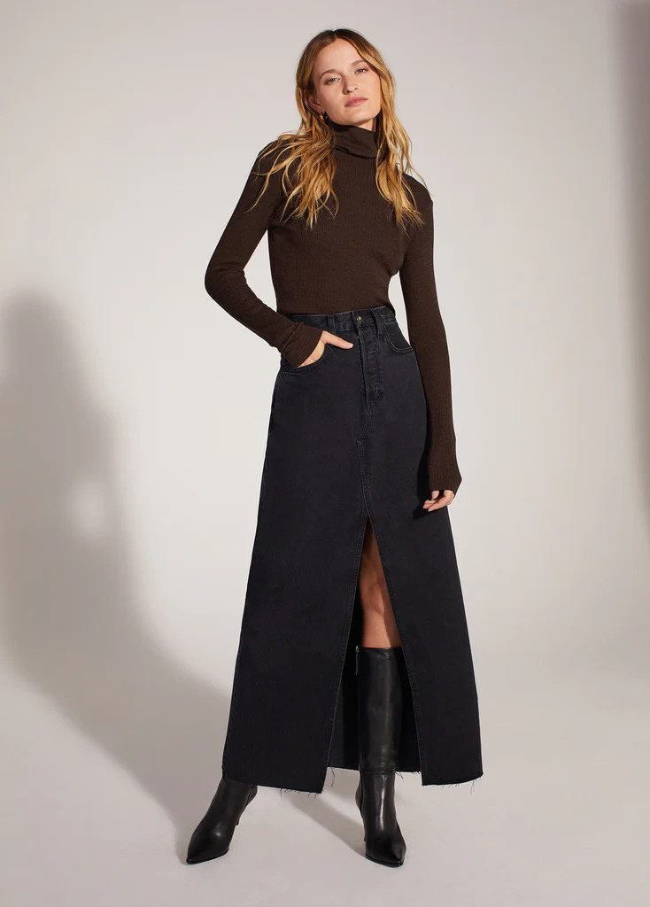 THE SADIE HIGH RISE MAXI A-LINE SKIRT | Favorite Daughter