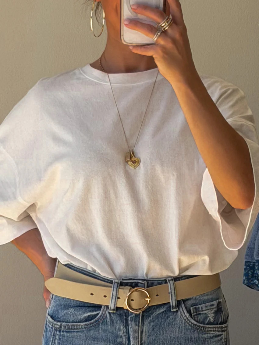 Jude Oversized Tee | White | Shop Talulah