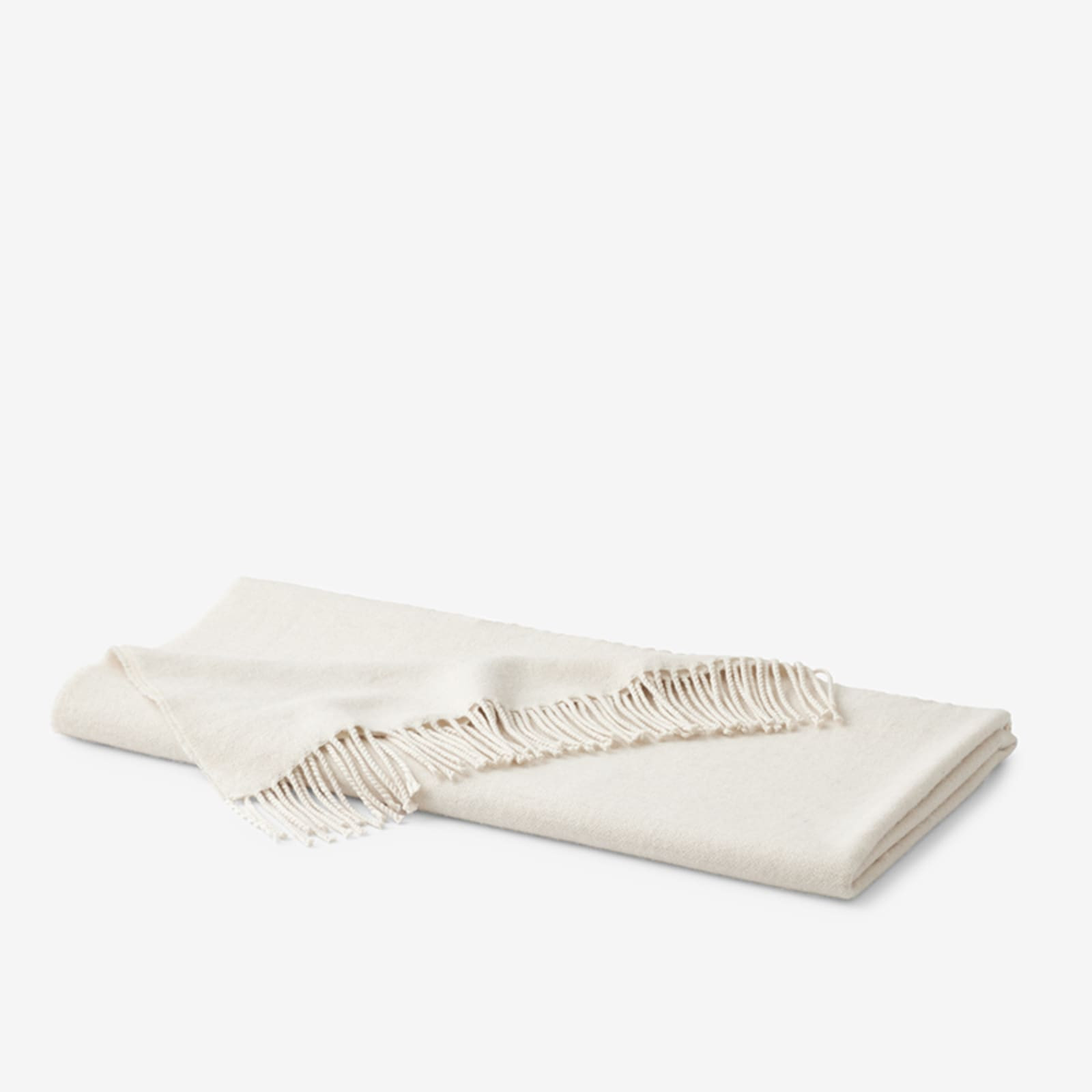 Luxe Lambswool Throw - Ivory | The Company Store