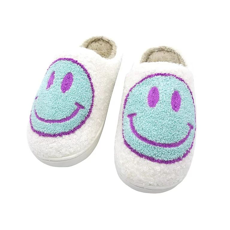 Smiley Face Slippers for Women Men, Anti-Slip Soft Plush Comfy Indoor Slippers, US 5-6 (37-38) - ... | Walmart (US)