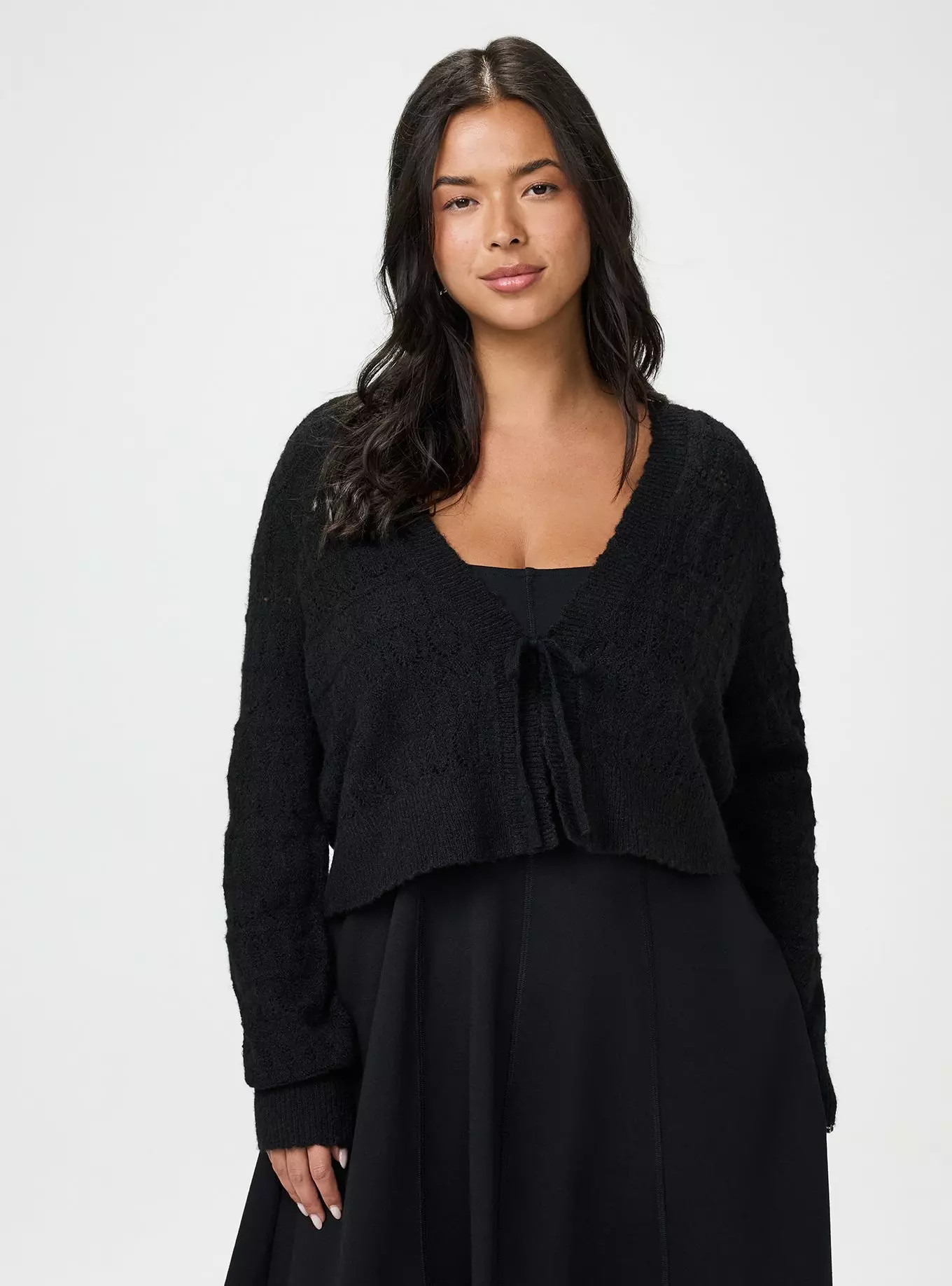 Vegan Cashmere Tie-Front Shrug | Torrid (US & Canada)