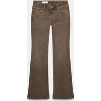 Zara - Trf Bootcut Low-Rise Jeans - Brown - 14 - Woman | Zara UK